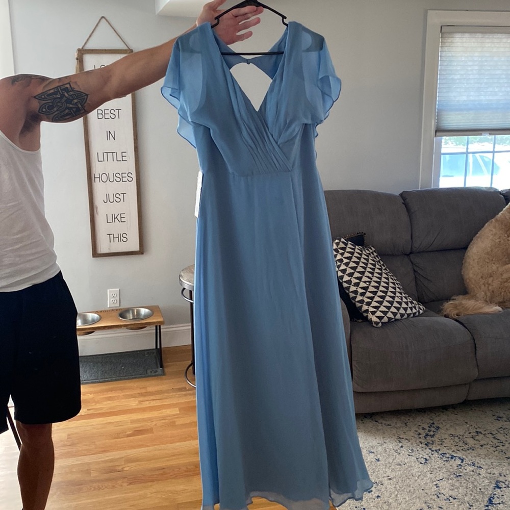 Blue bridesmaids dress